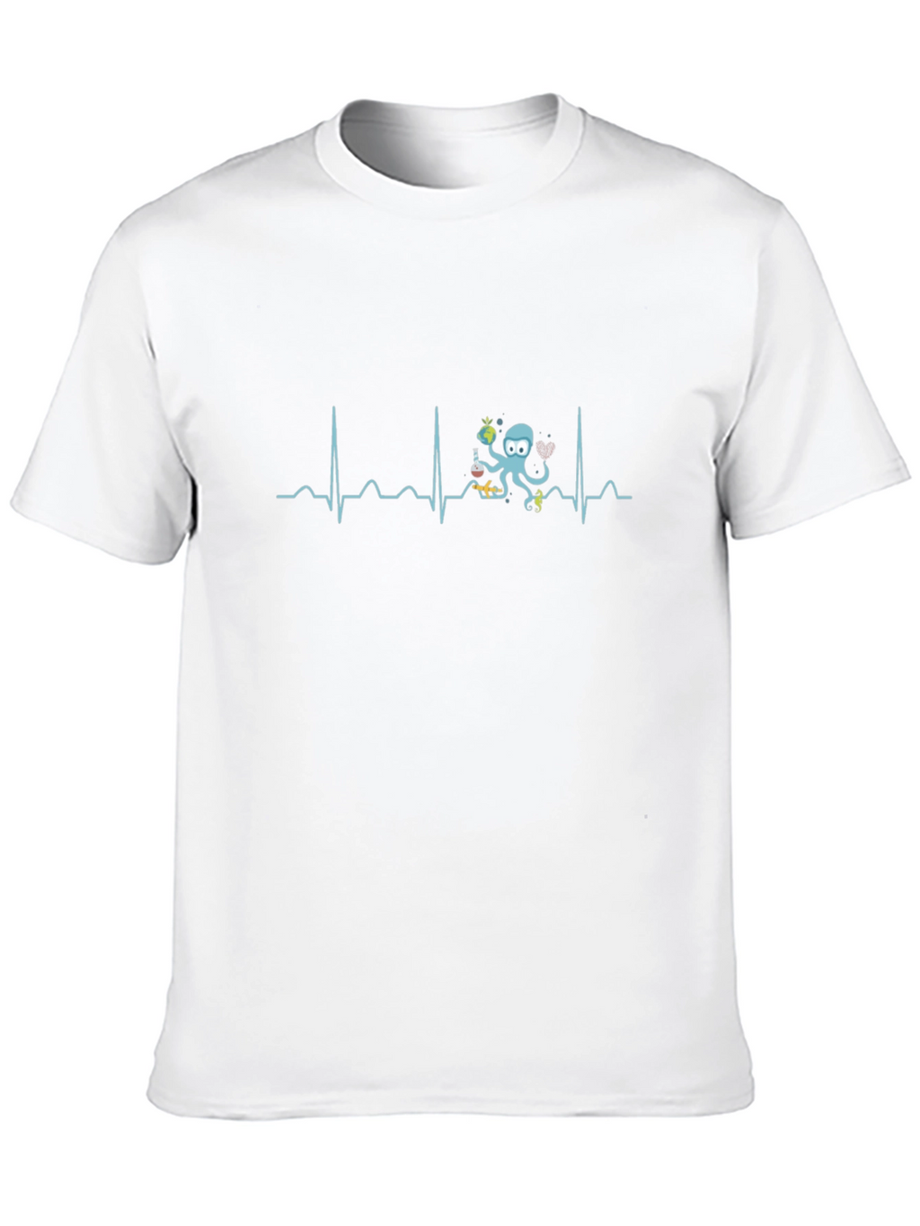 Octopus Scientist Heartbeat T-Shirt