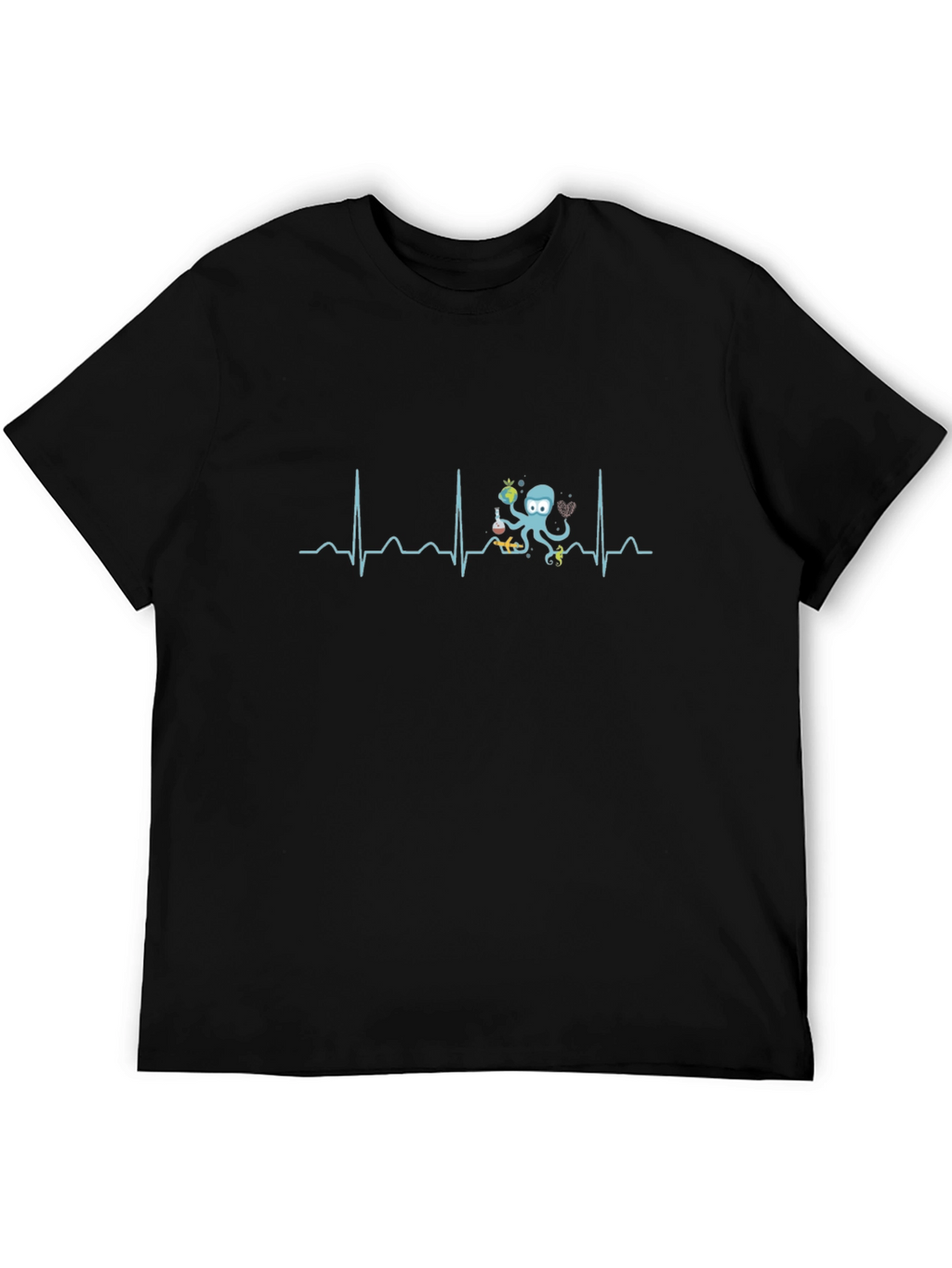 Octopus Scientist Heartbeat T-Shirt