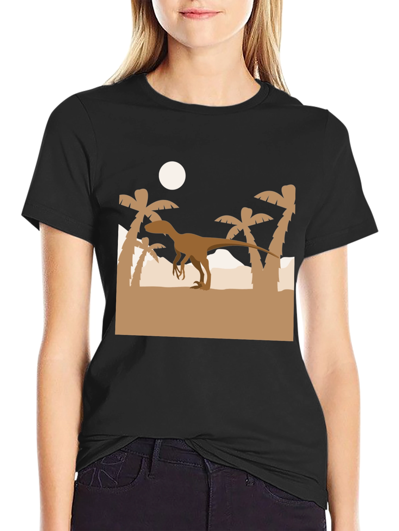 Dino Silhouette Black T-Shirt