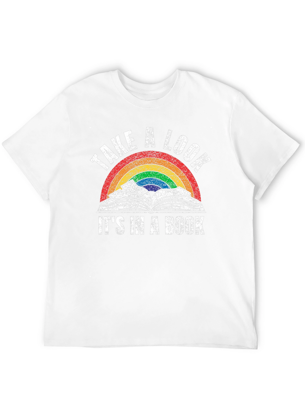 Take a Look T-Shirt - Book Rainbow Design
