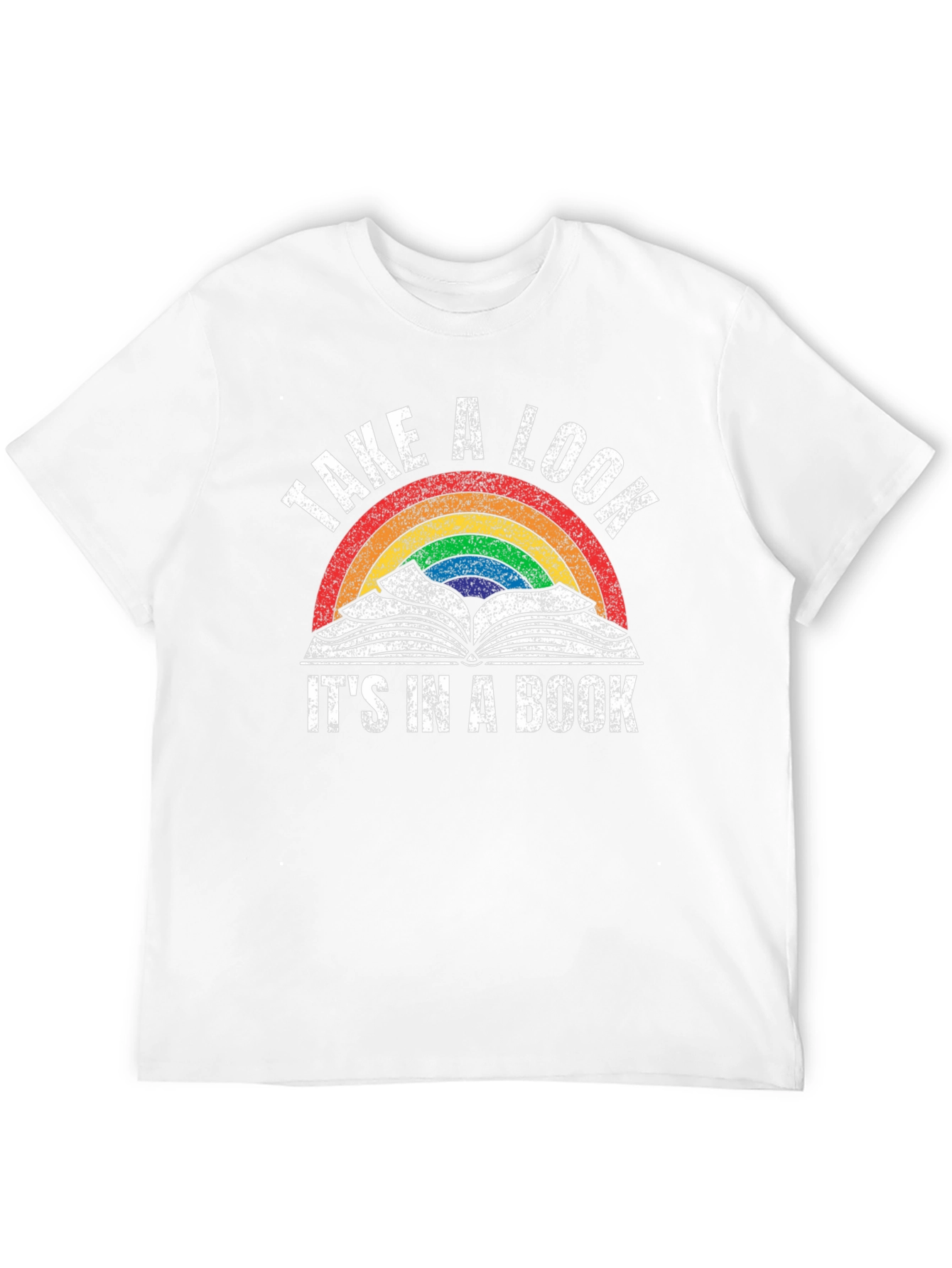 Take a Look T-Shirt - Book Rainbow Design