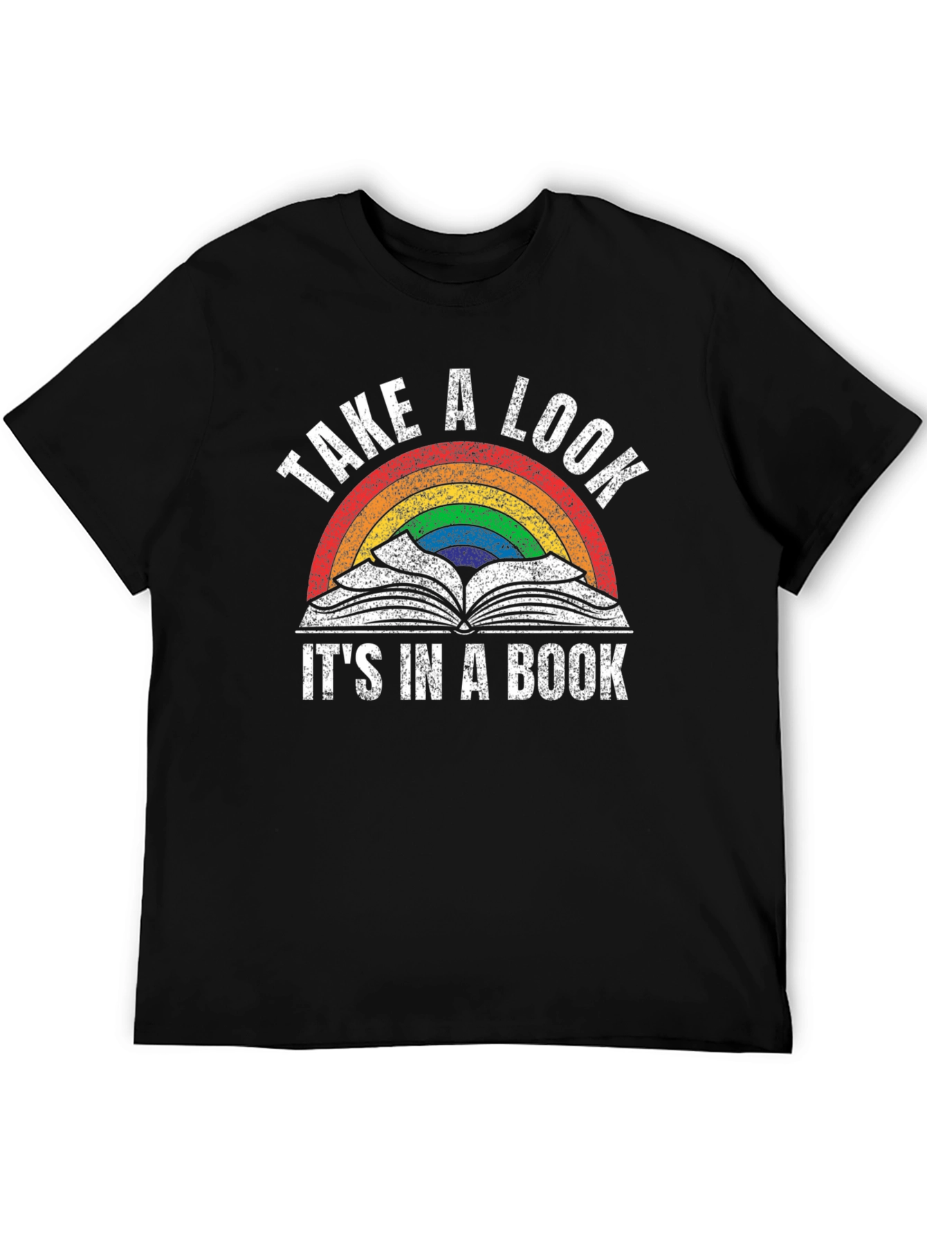 Take a Look T-Shirt - Book Rainbow Design