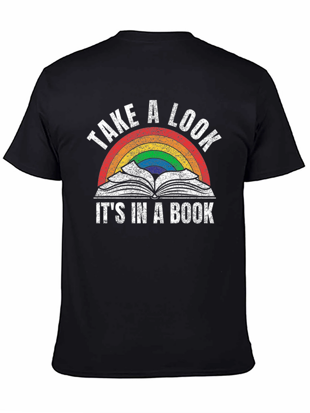 Take a Look T-Shirt - Book Rainbow Design