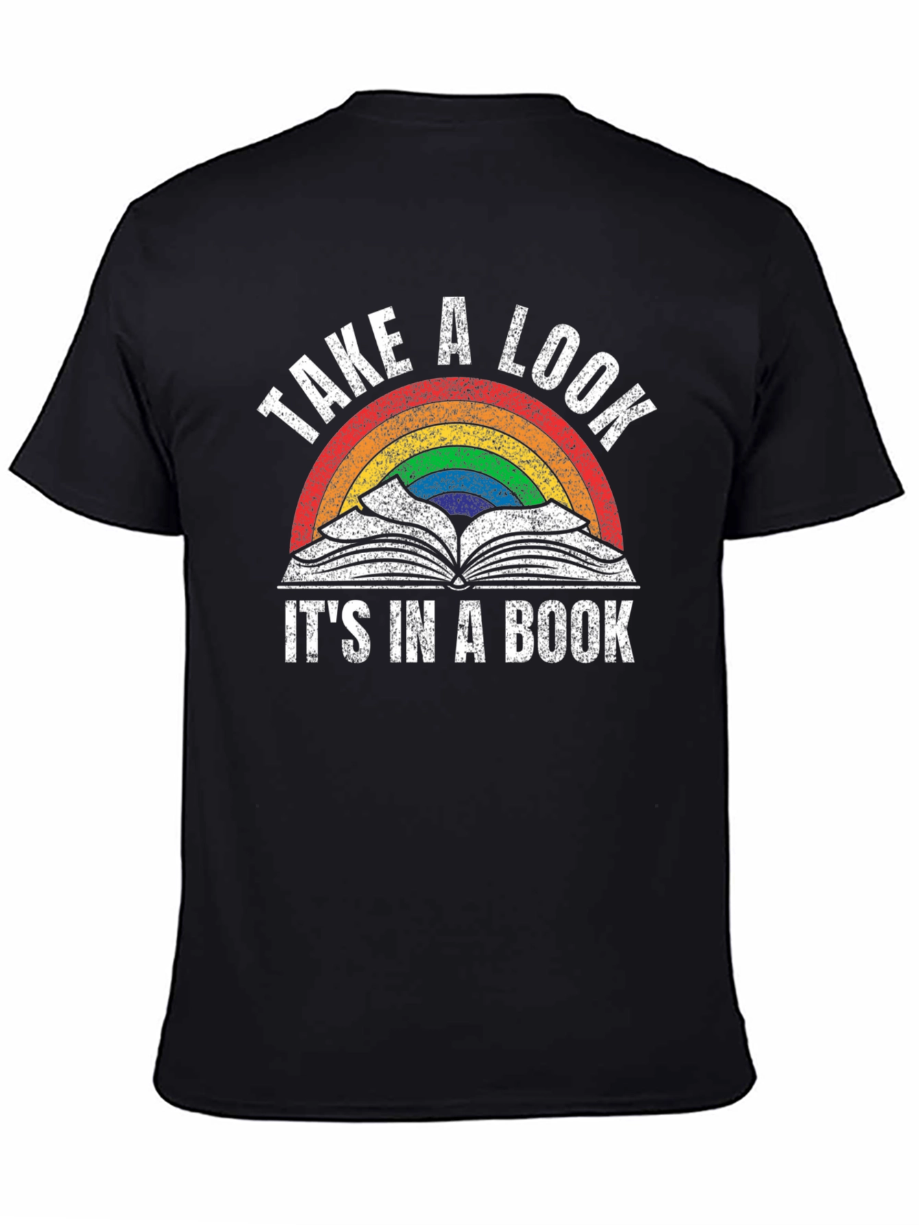 Take a Look T-Shirt - Book Rainbow Design