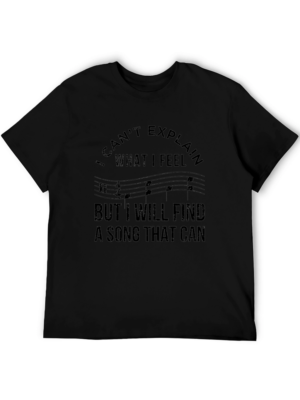 Musical Feelings Black T-Shirt