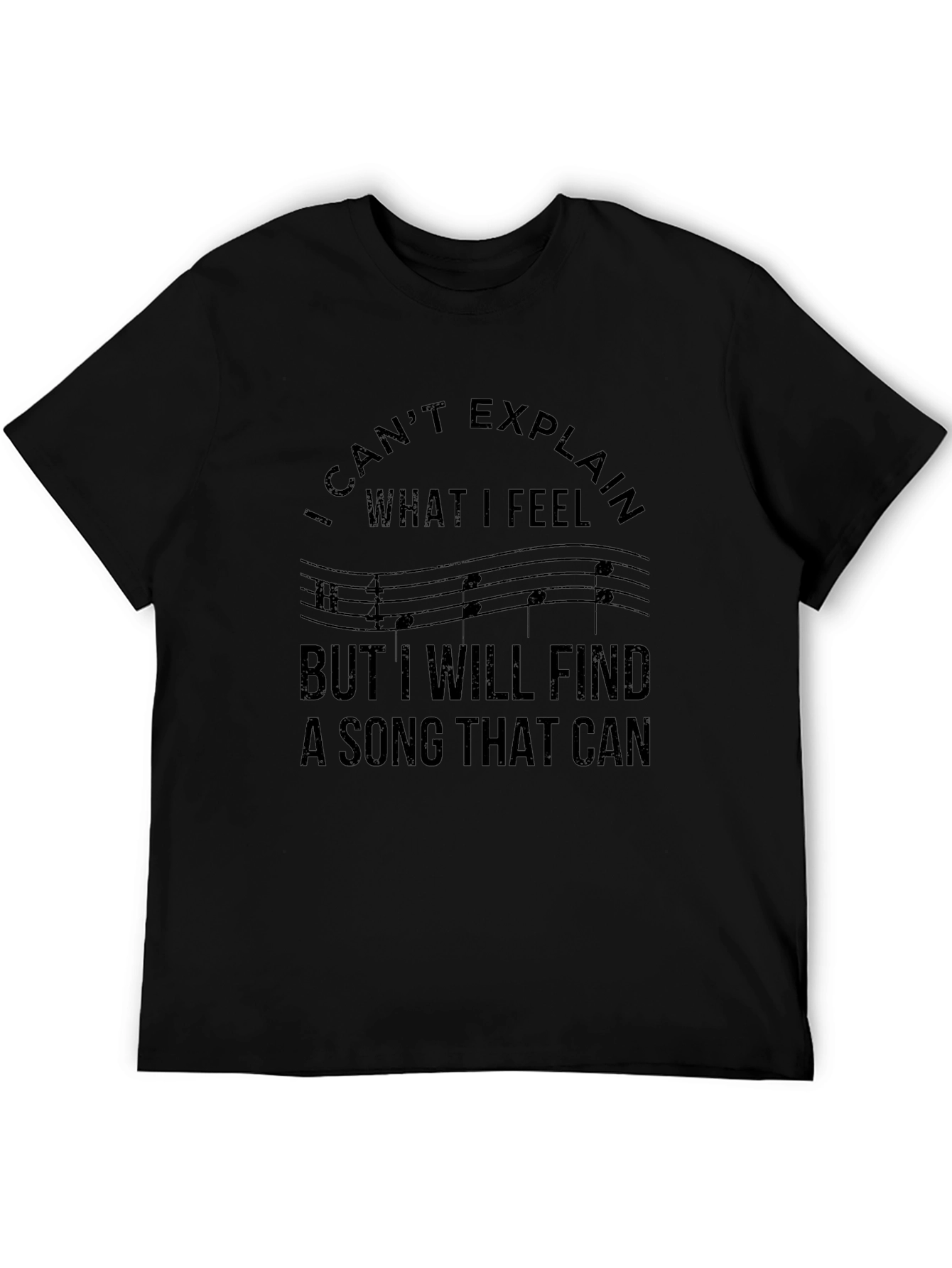 Musical Feelings Black T-Shirt