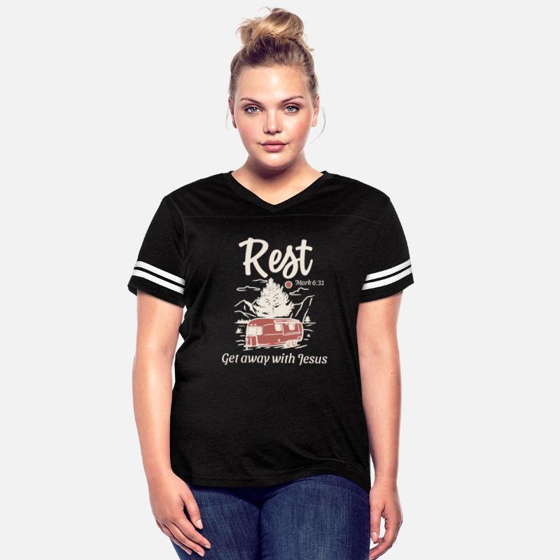 Rest Get Away with Jesus Christian Camping T-Shirt