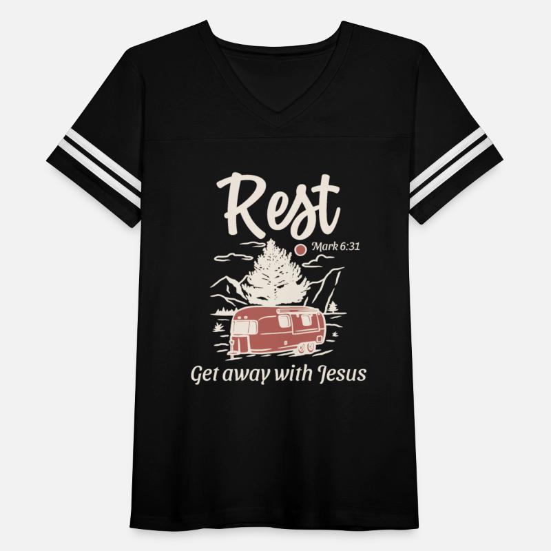 Rest Get Away with Jesus Christian Camping T-Shirt
