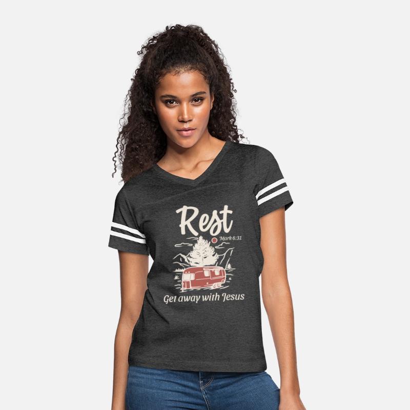 Rest Get Away with Jesus Christian Camping T-Shirt