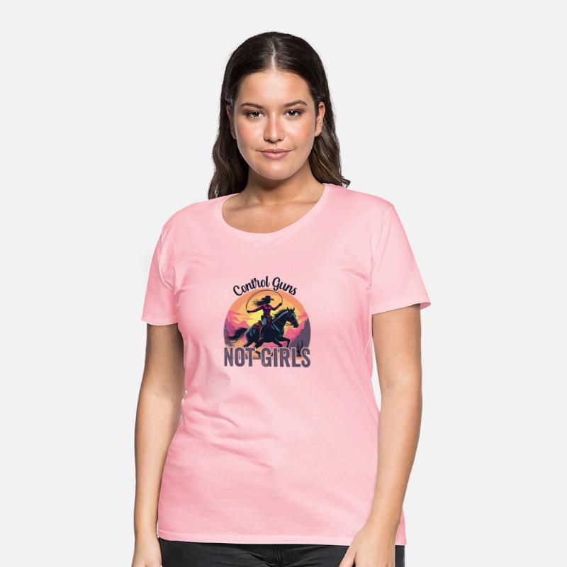 Retro Pink Control Guns Not Girls Vote Women Right