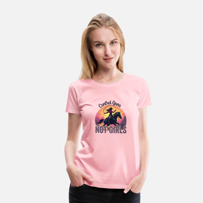 Retro Pink Control Guns Not Girls Vote Women Right