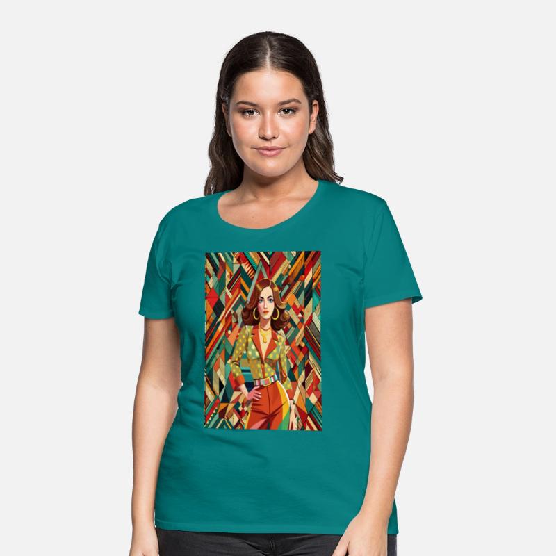 Retro Revival: Groovy Confidence of Woman
