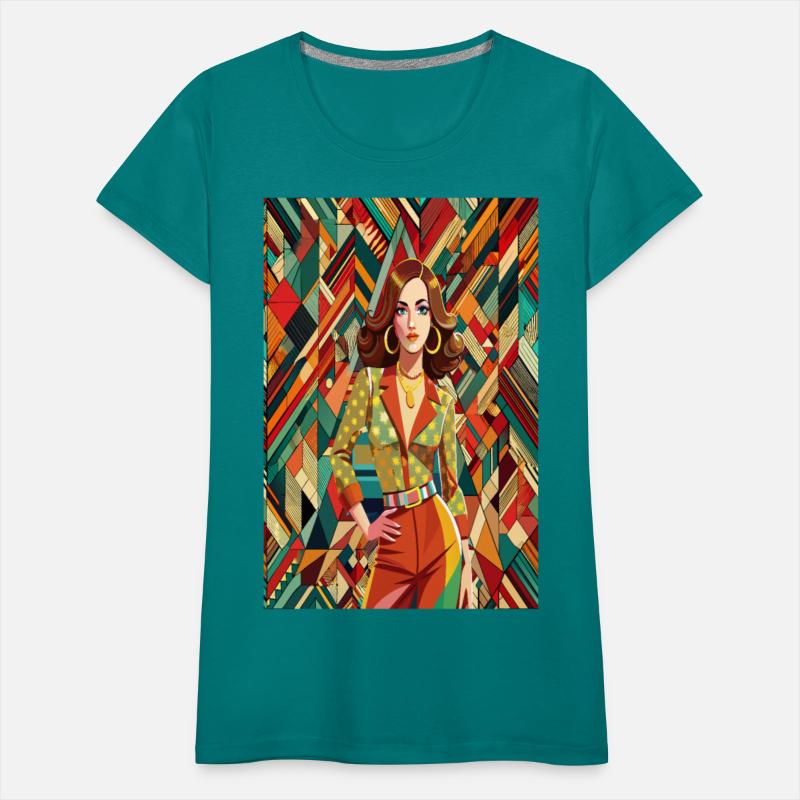 Retro Revival: Groovy Confidence of Woman
