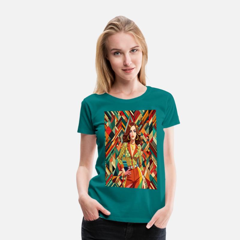 Retro Revival: Groovy Confidence of Woman