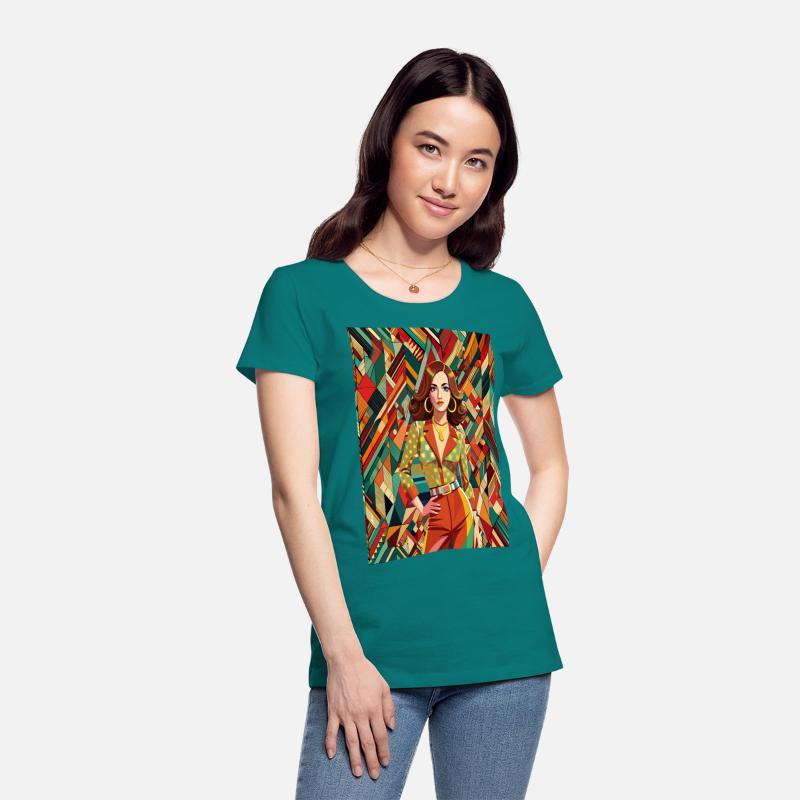 Retro Revival: Groovy Confidence of Woman