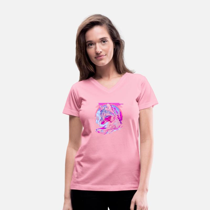 Retro Synthwave Gangster Wolf