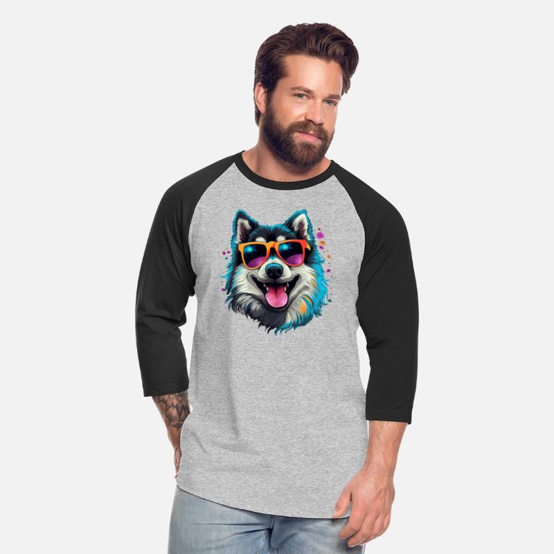 Retro Wave Black American Eskimo Dog Shirt