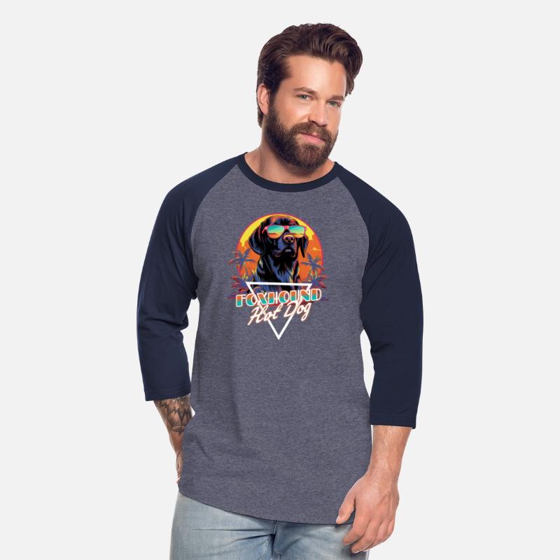 Retro Wave Foxhound Hot Dog Shirt