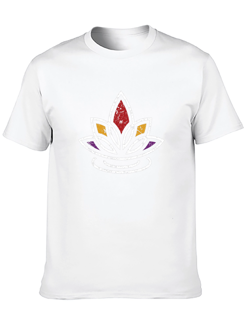 Lotus Flower Graphic Tee - Distressed Print