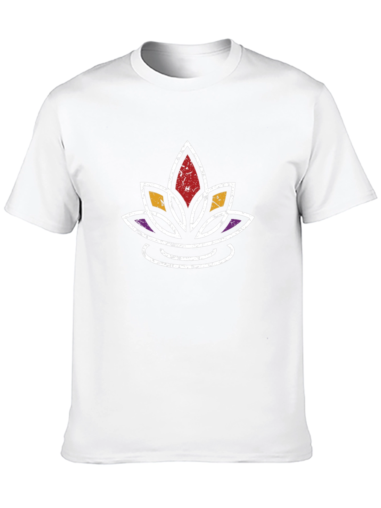 Lotus Flower Graphic Tee - Distressed Print