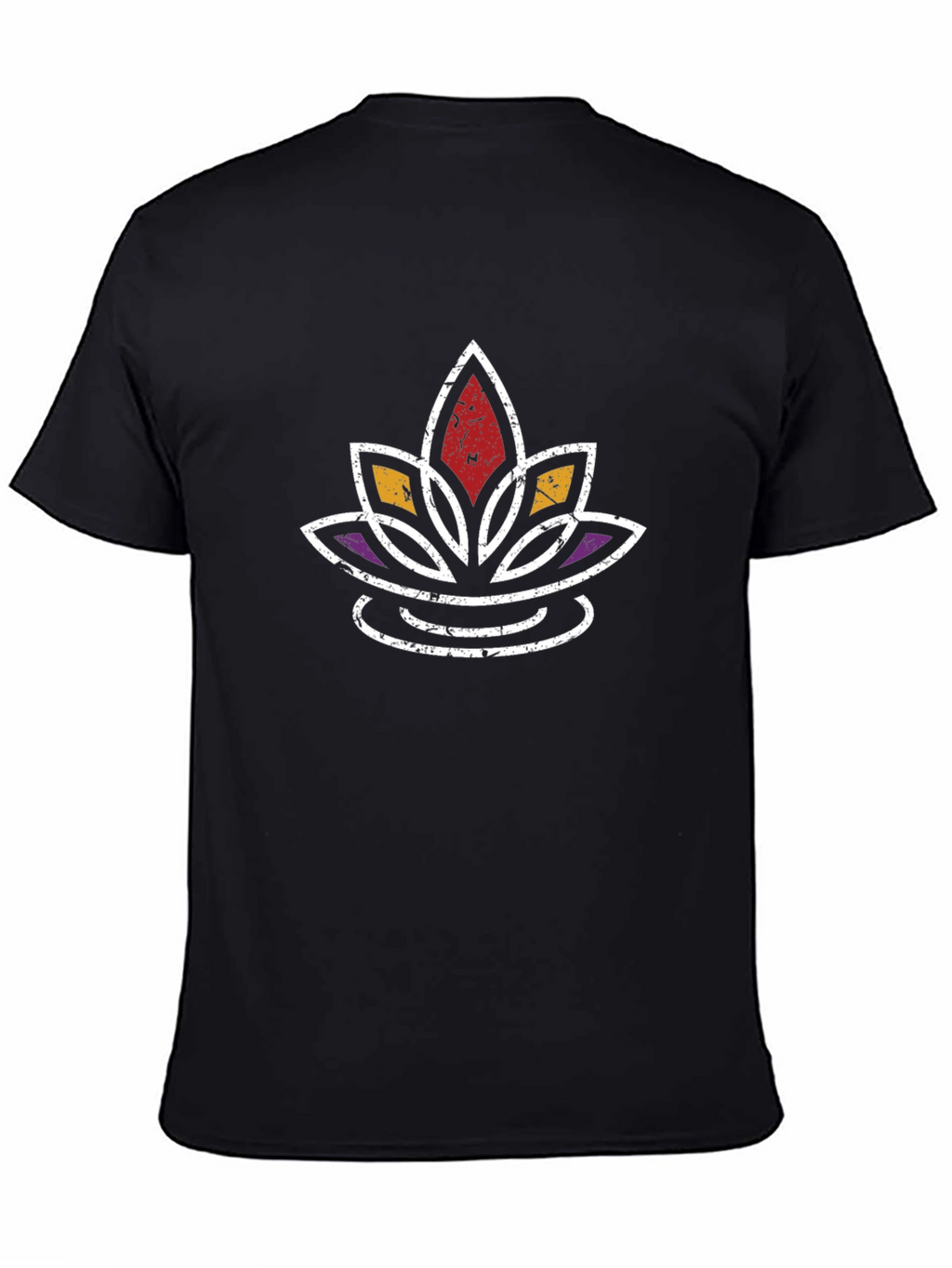 Lotus Flower Graphic Tee - Distressed Print