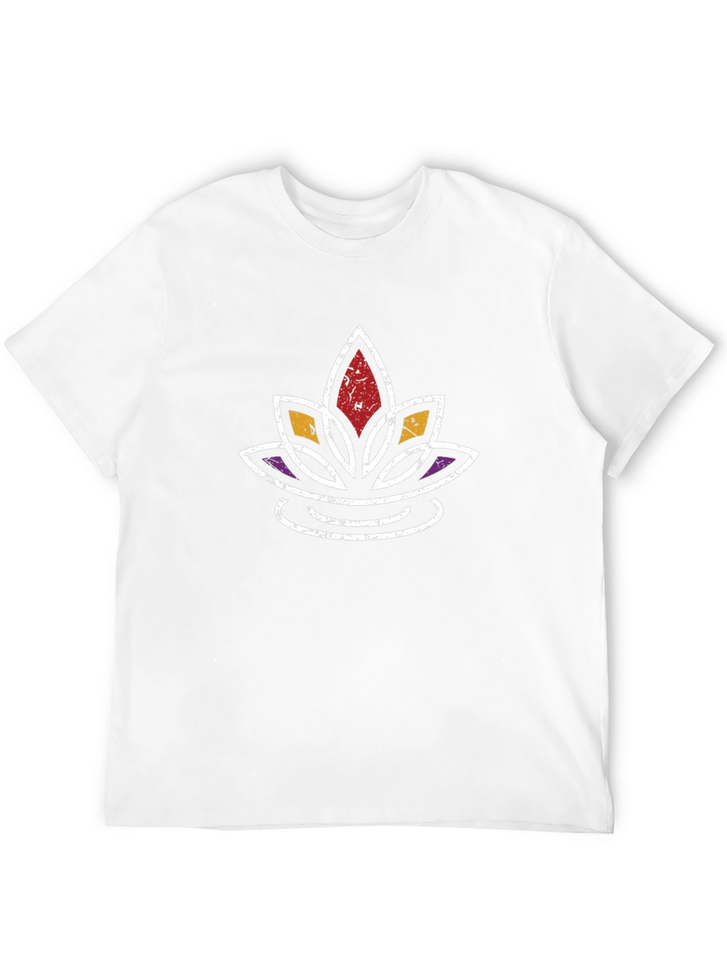 Lotus Flower Graphic Tee - Distressed Print