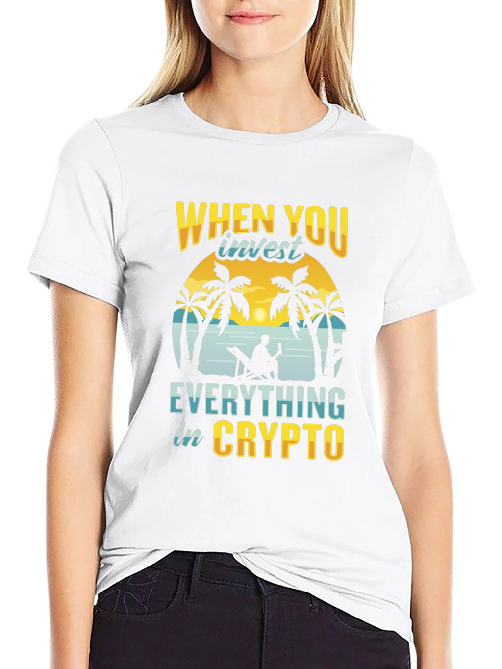 Crypto Investor T-Shirt - Beach Design