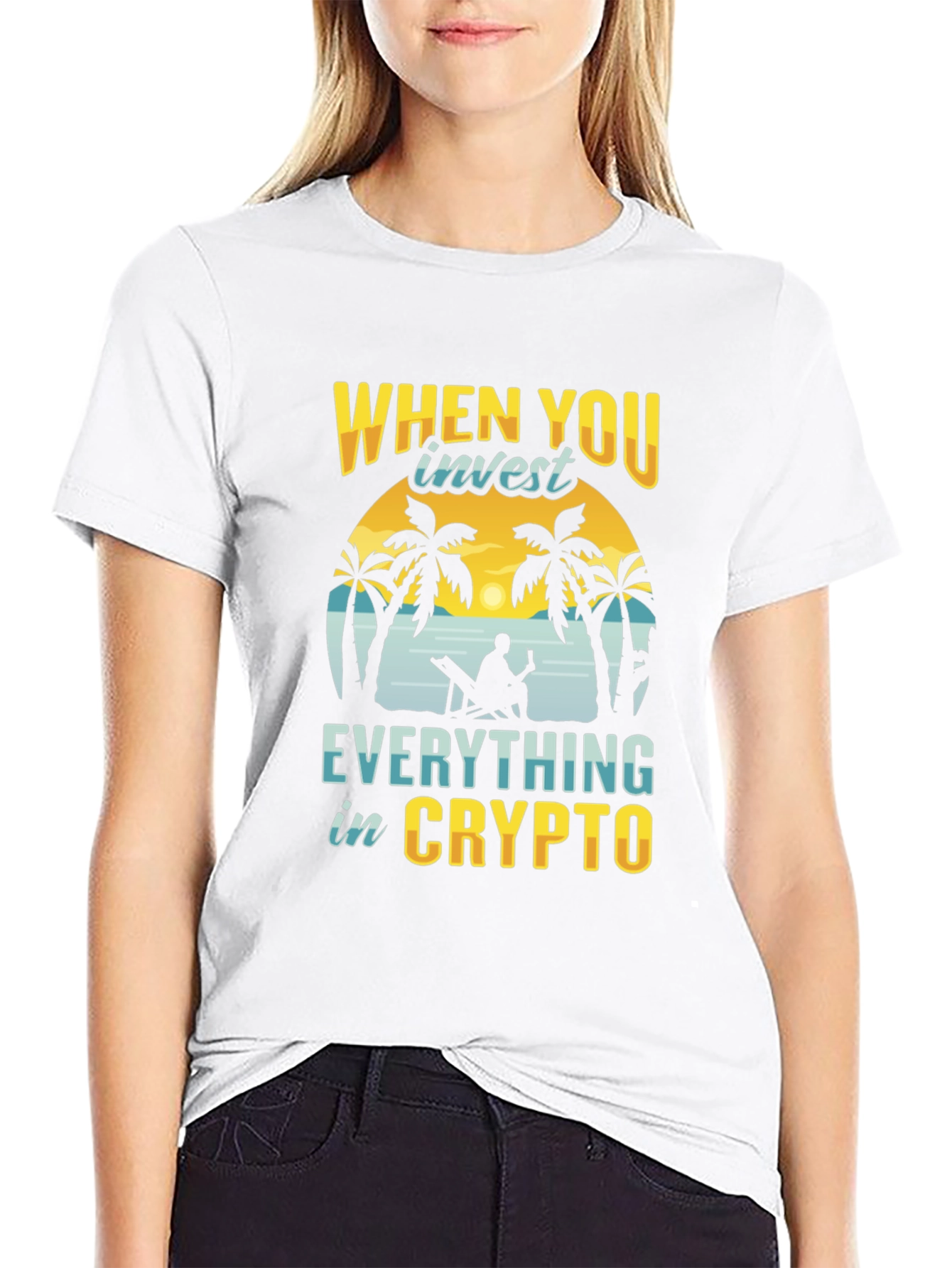 Crypto Investor T-Shirt - Beach Design