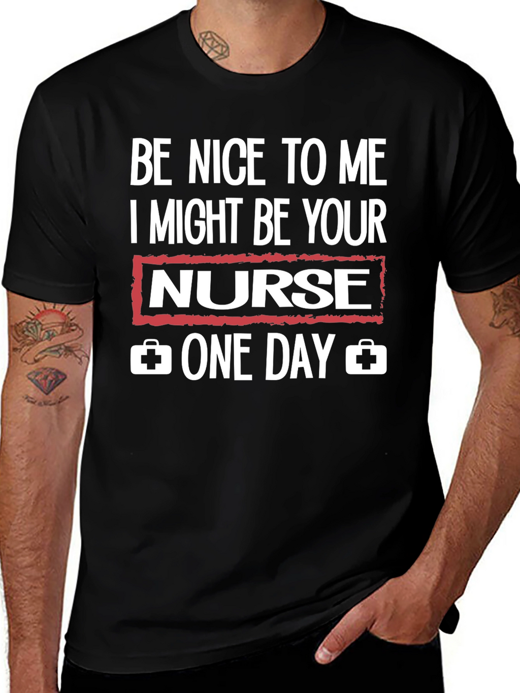 Be Nice to Me Nurse Graphic T-Shirt