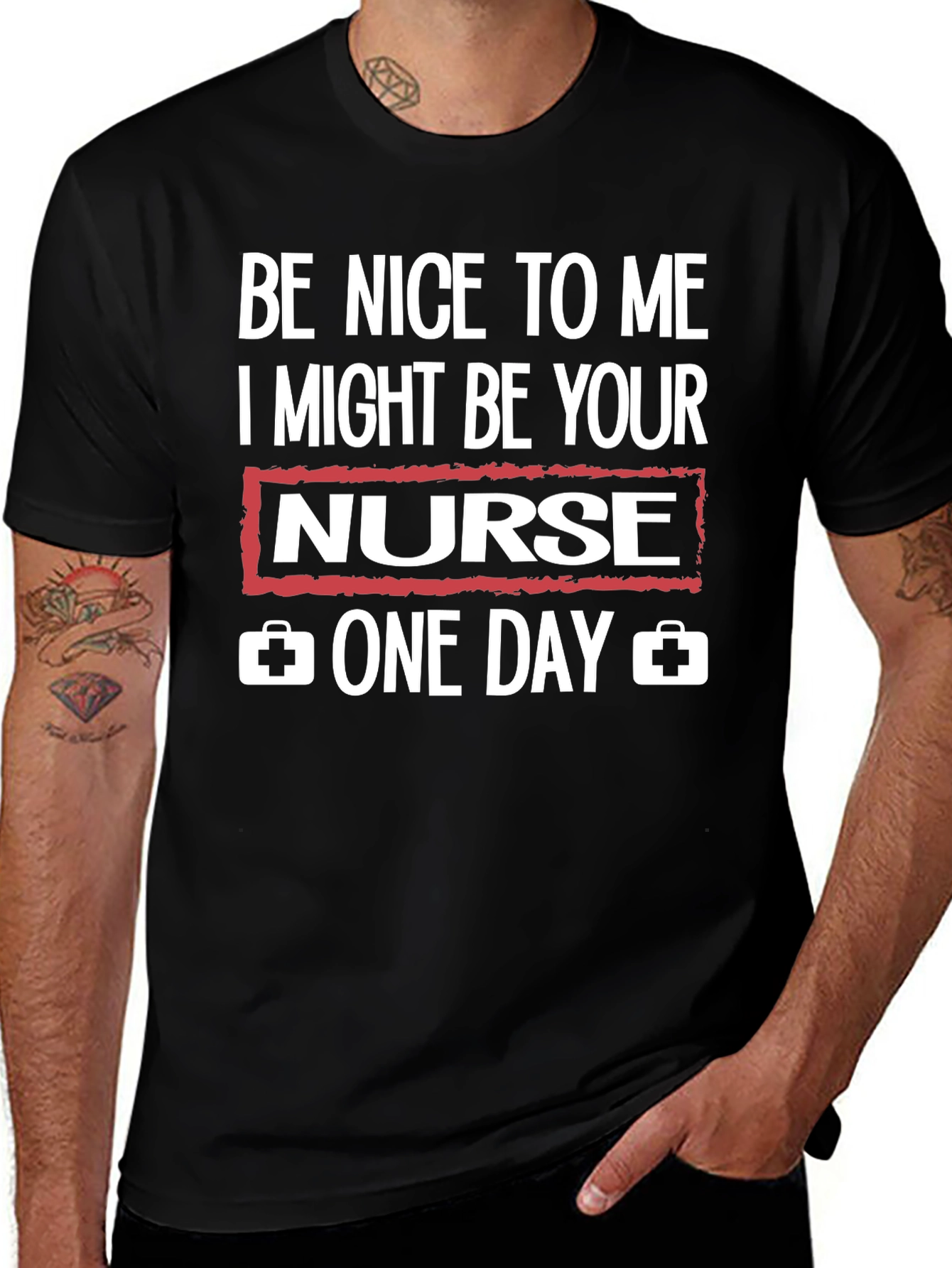Be Nice to Me Nurse Graphic T-Shirt