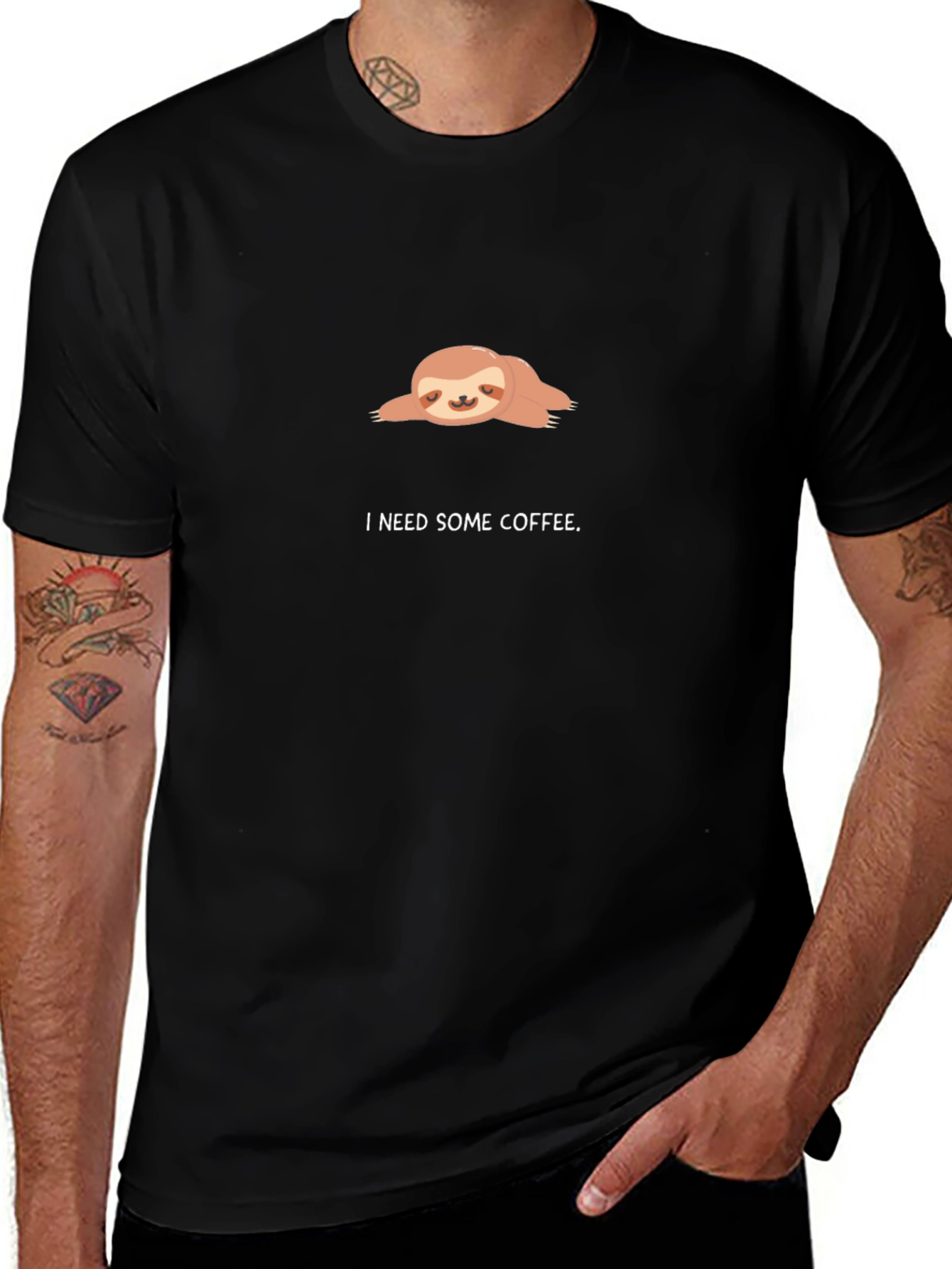 Lazy Sloth Coffee T-Shirt - Unisex Graphic Tee