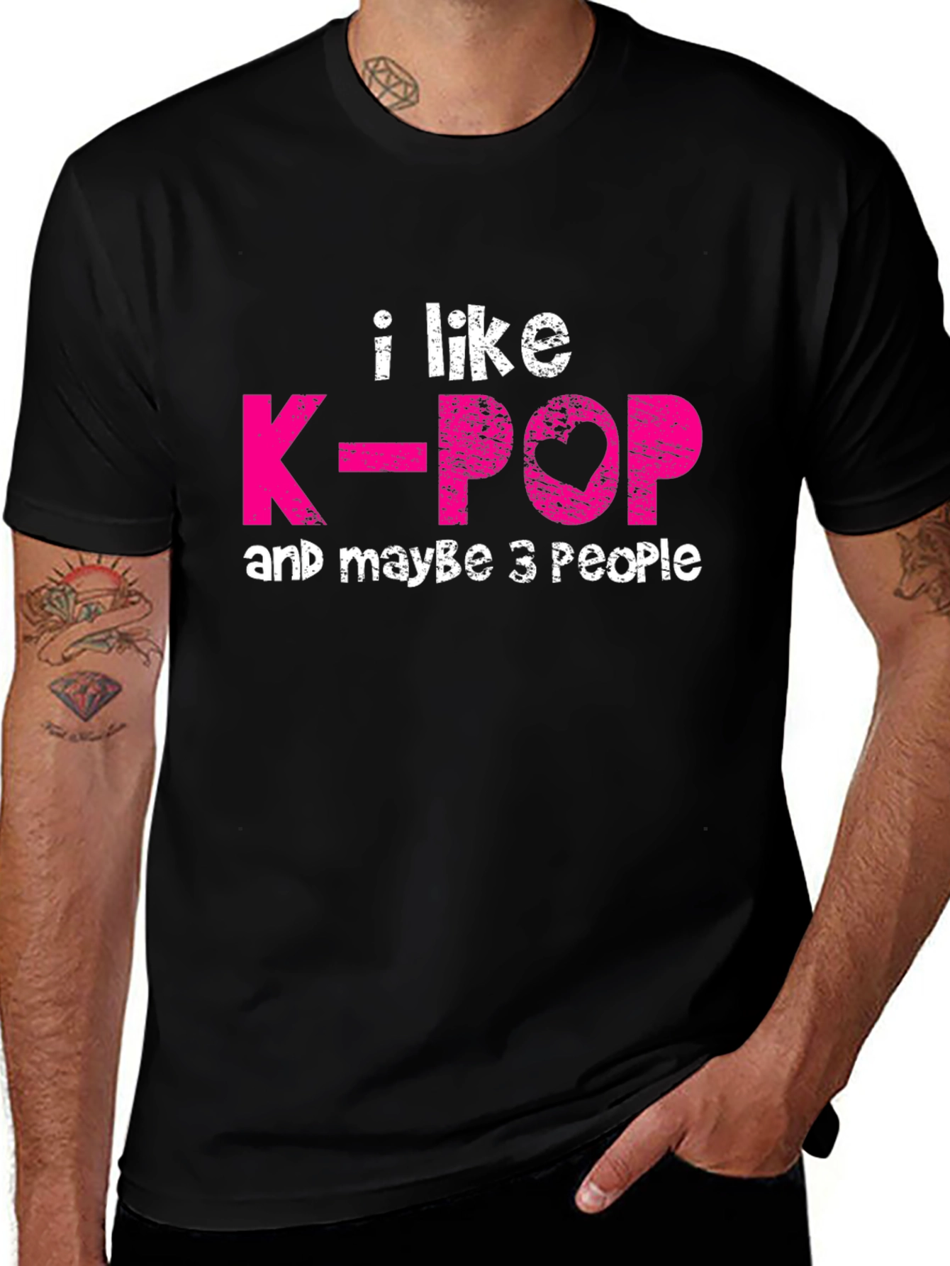 I Like K-Pop & Maybe 3 People Graphic T-Shirt