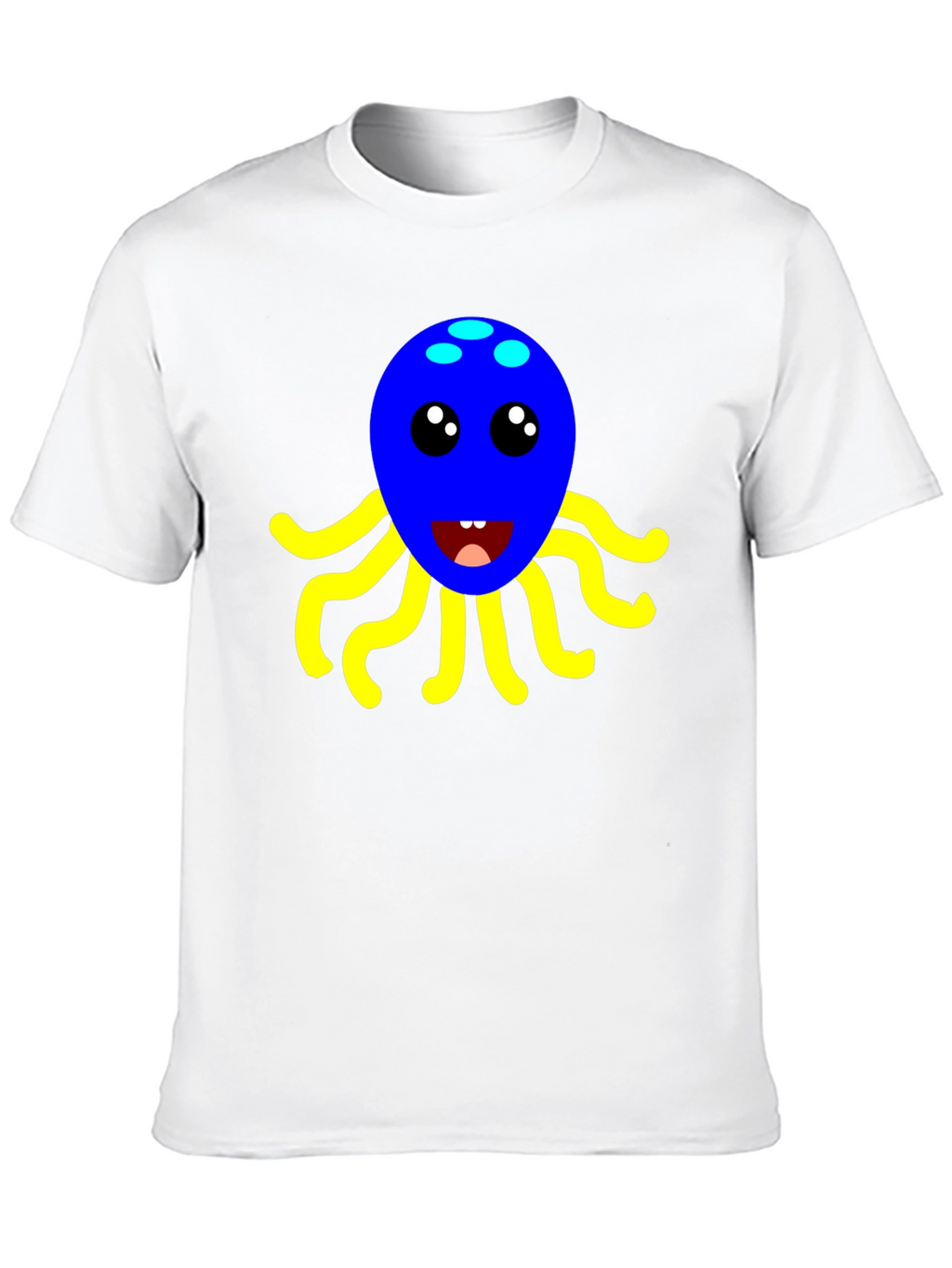 Cute Octopus Graphic Tee - Black Cotton Shirt