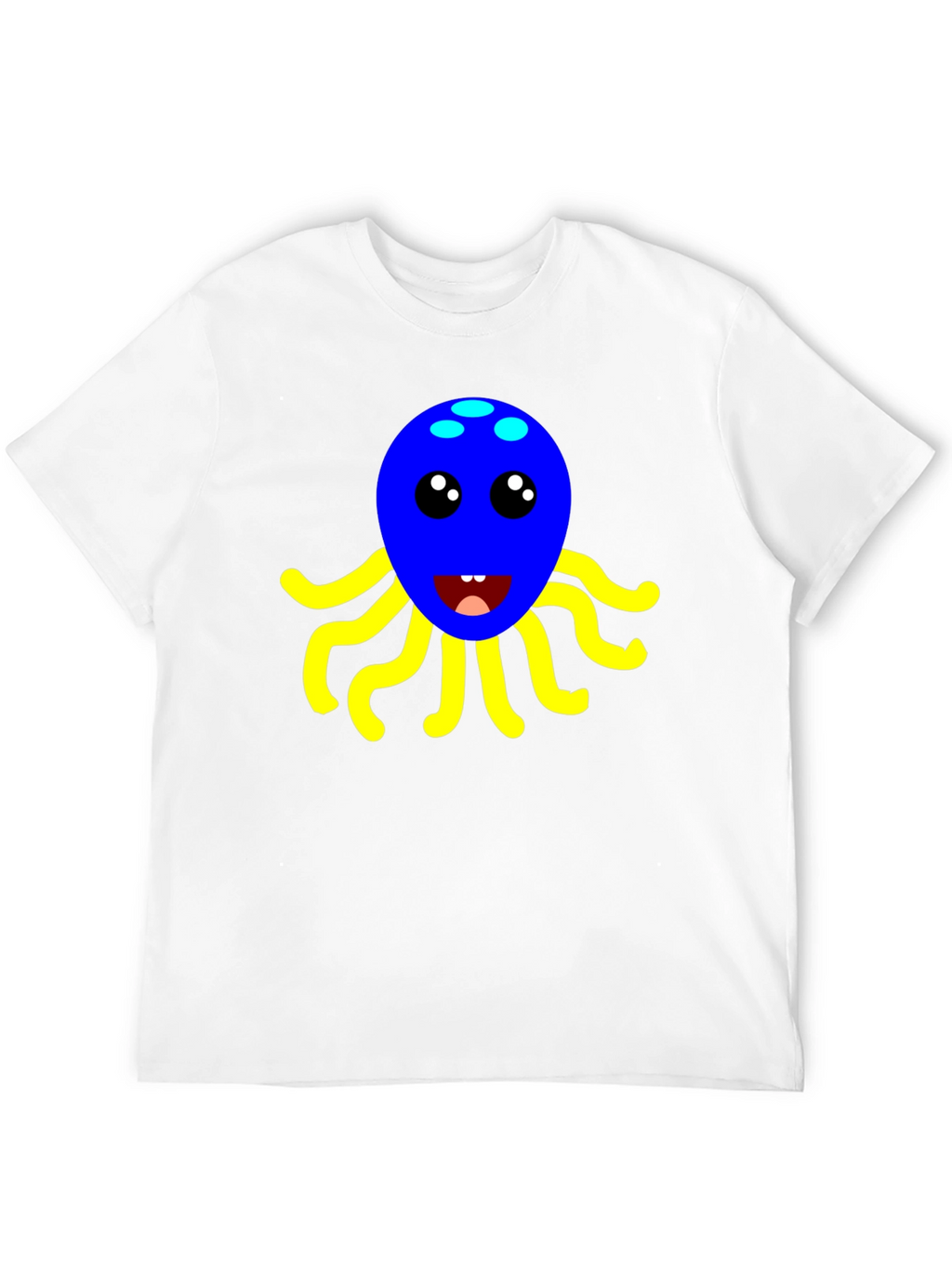 Cute Octopus Graphic Tee - Black Cotton Shirt