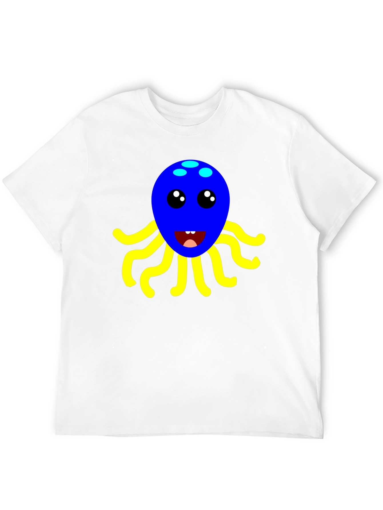 Cute Octopus Graphic Tee - Black Cotton Shirt