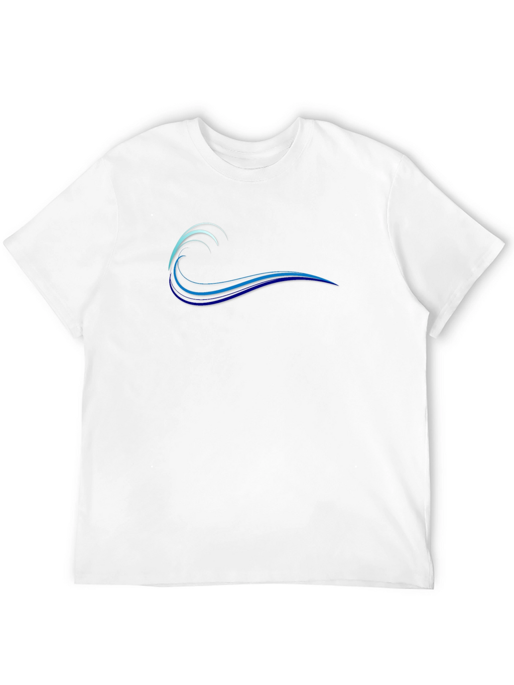 Mens Black Wave Graphic Tee
