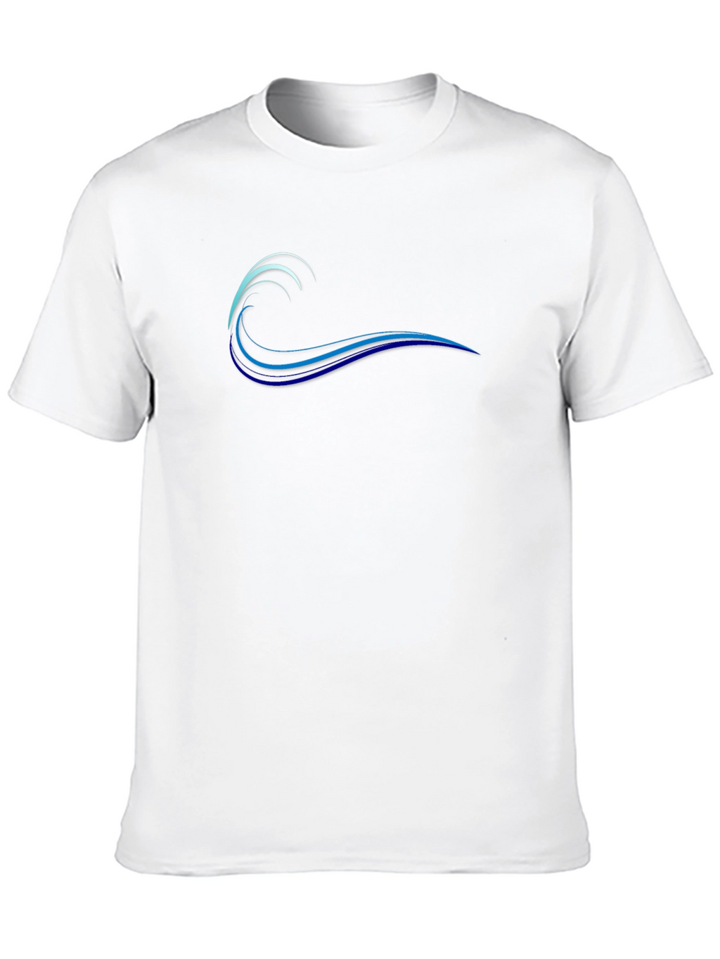 Mens Black Wave Graphic Tee
