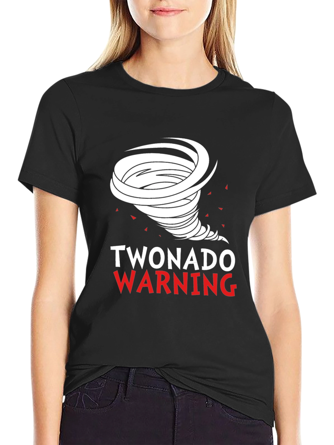 Twonado Warning Novelty Graphic T-Shirt