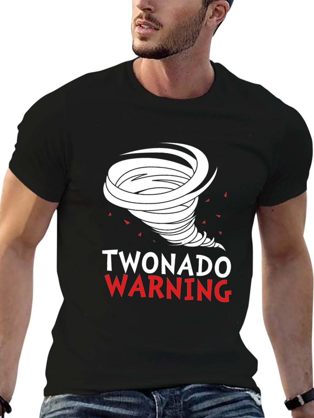 Twonado Warning Novelty Graphic T-Shirt