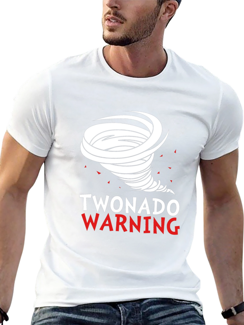 Twonado Warning Novelty Graphic T-Shirt