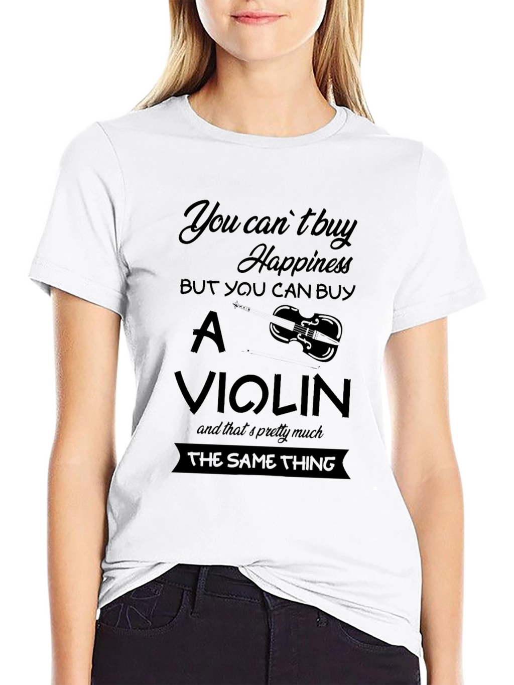 You Cant Buy Happiness Violin Graphic Tee