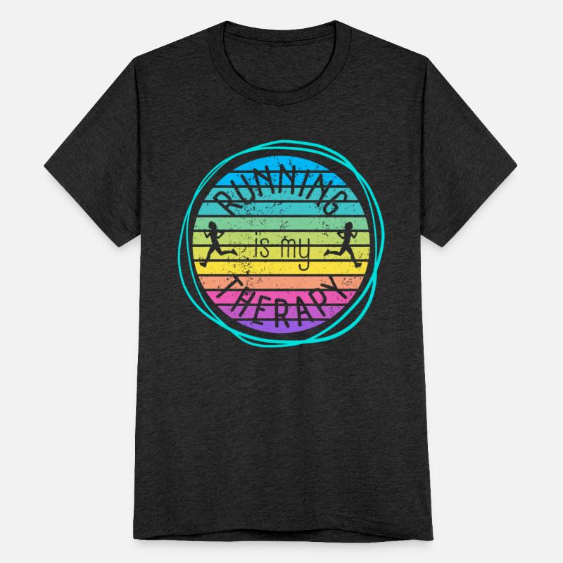 Running Is My Therapy Retro Sunset