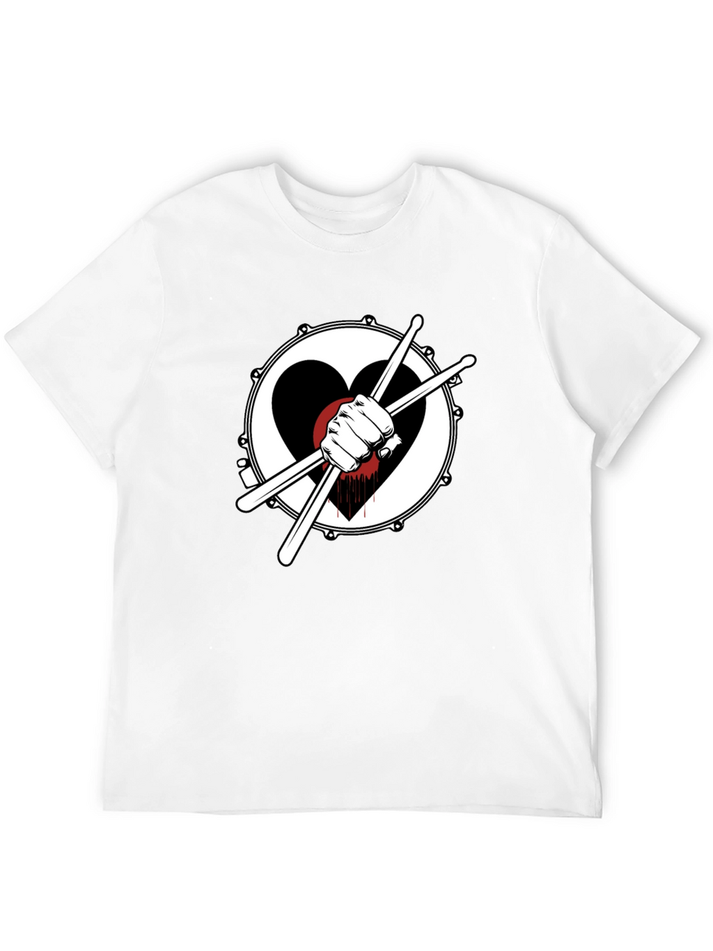 Drum Heartbeat T-Shirt - Black