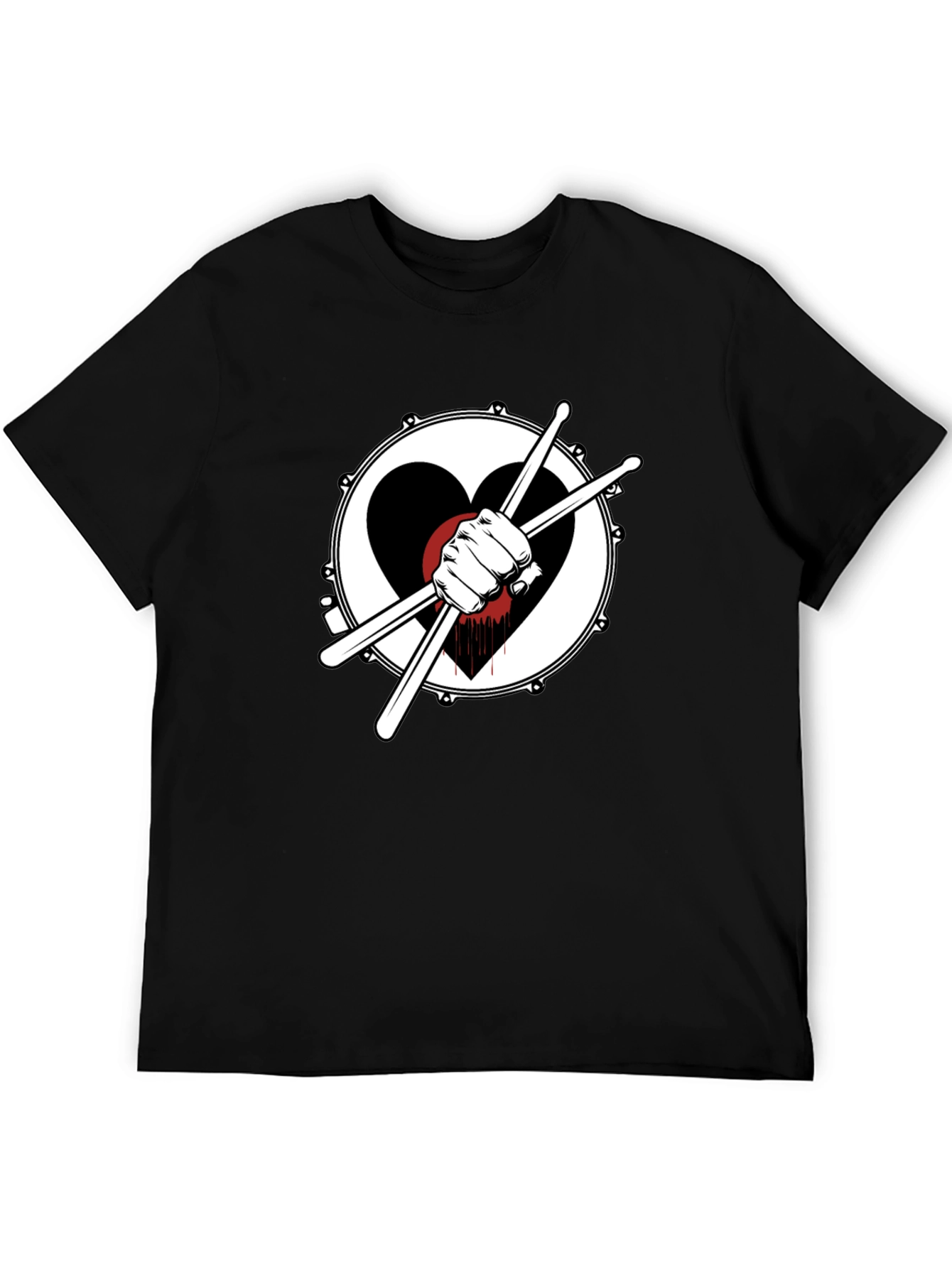 Drum Heartbeat T-Shirt - Black