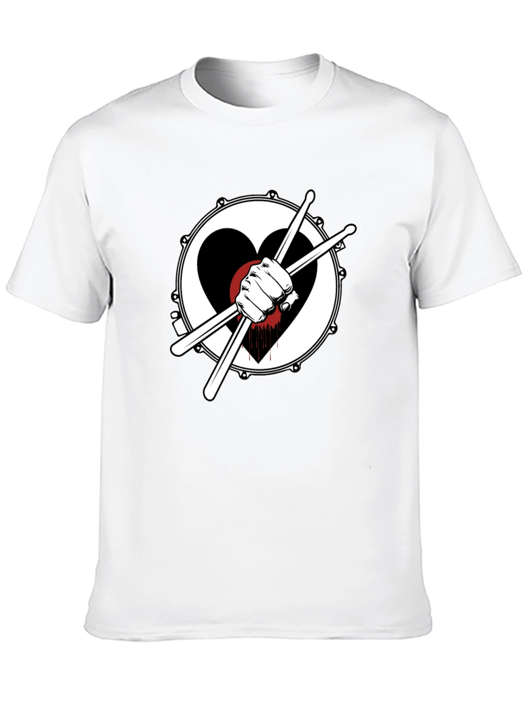 Drum Heartbeat T-Shirt - Black