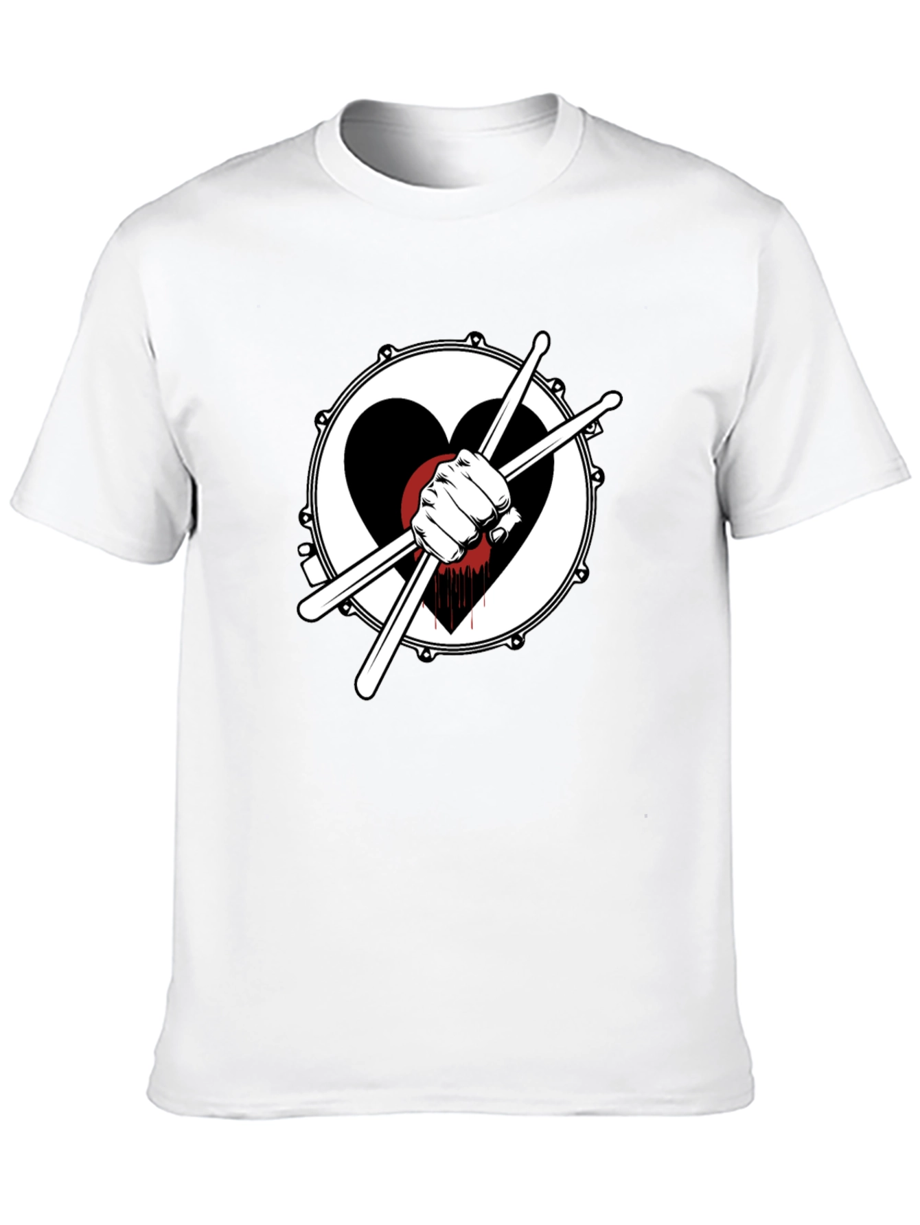 Drum Heartbeat T-Shirt - Black