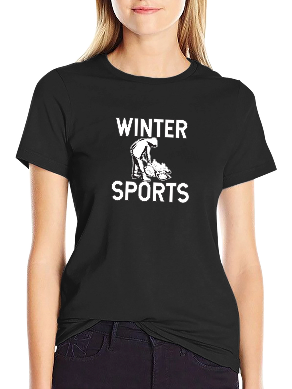 Winter Sports Graphic Tee - Black