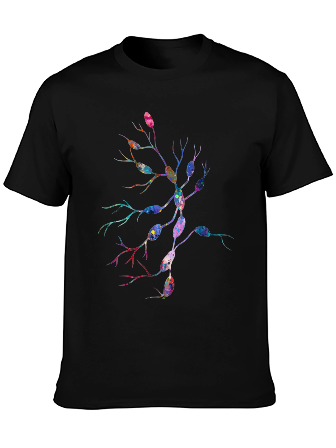 Watercolor Neuron T-Shirt - Unique Brain Cell Design