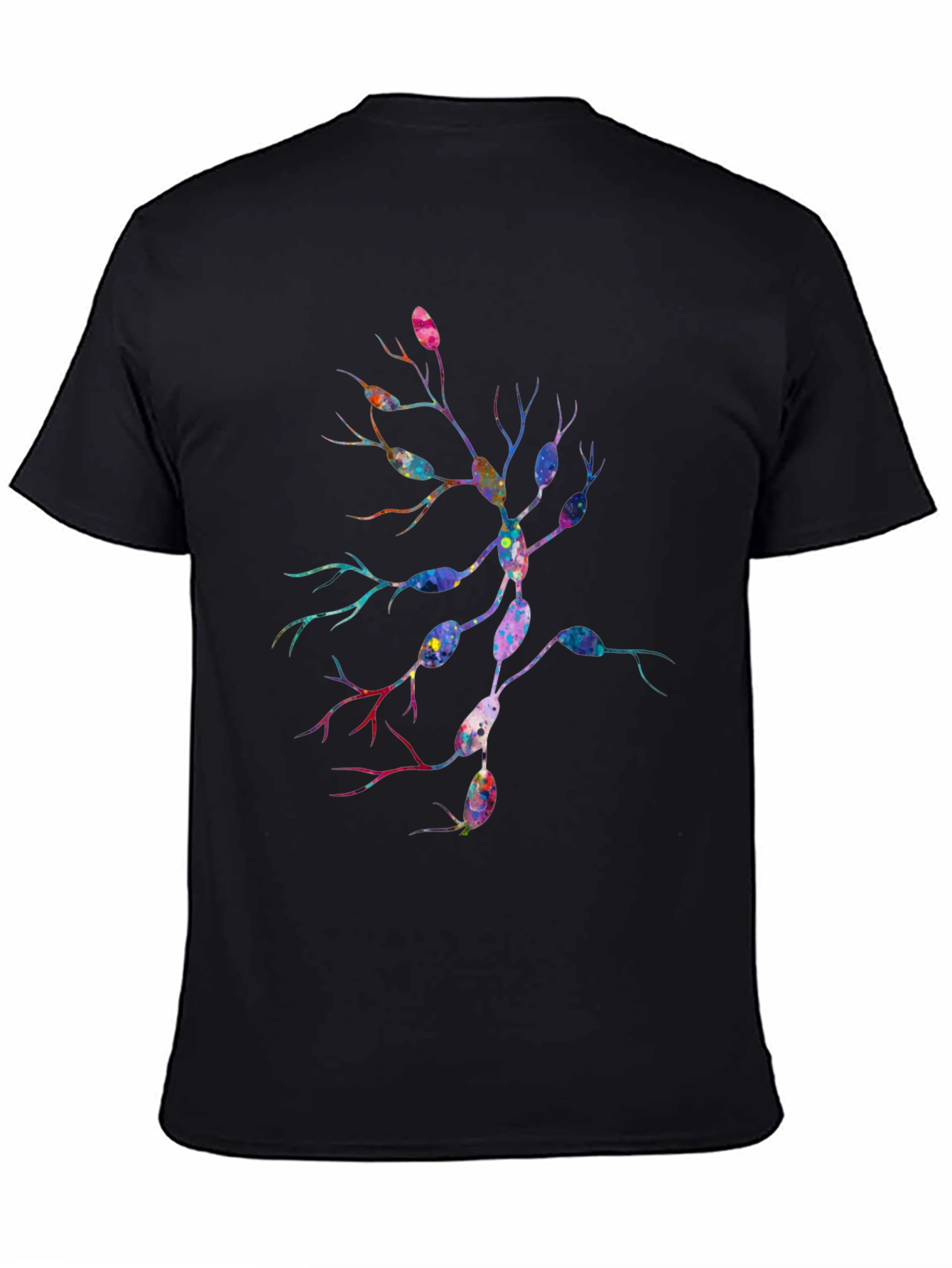Watercolor Neuron T-Shirt - Unique Brain Cell Design