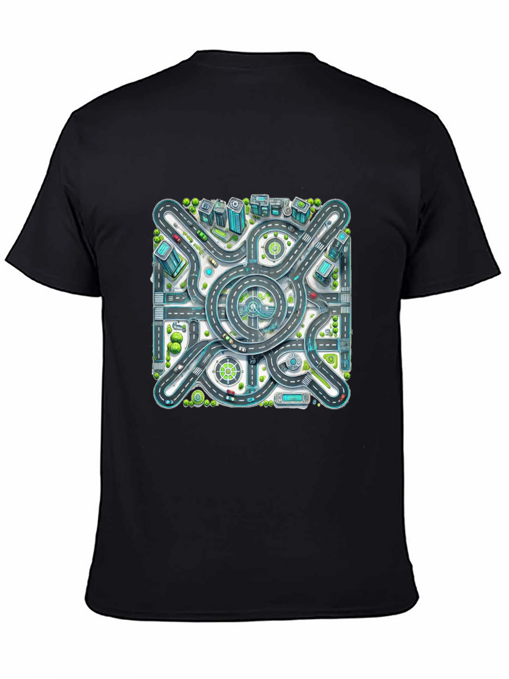 Roadmap Graphic Tee - Cityscape Design